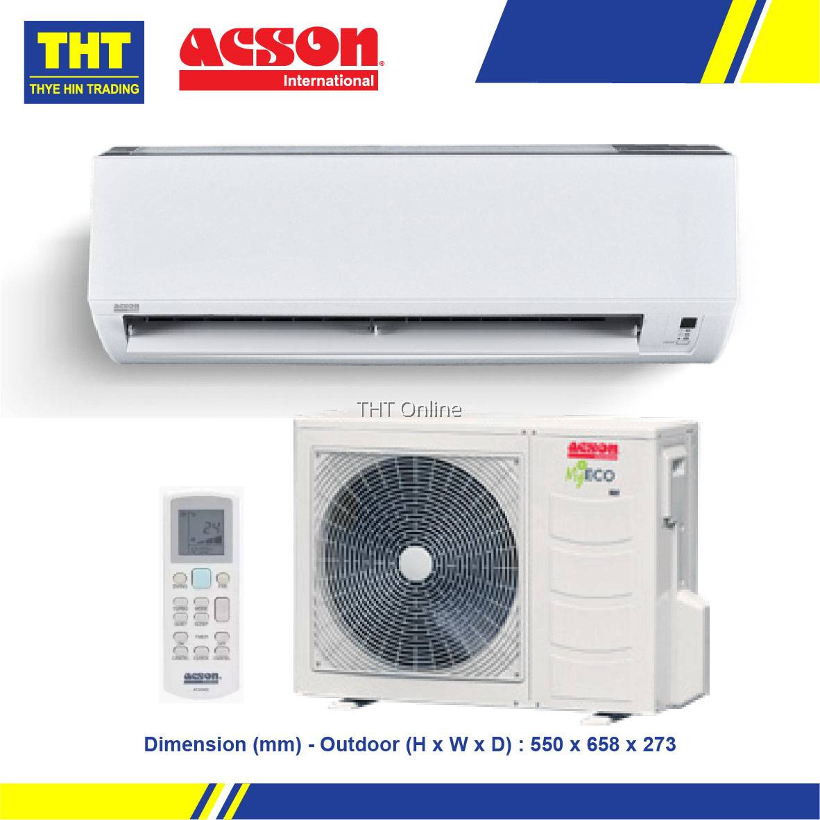 Acson 1.0HP Inverter Air Conditioner R32 AVO Series A3WMY10NF