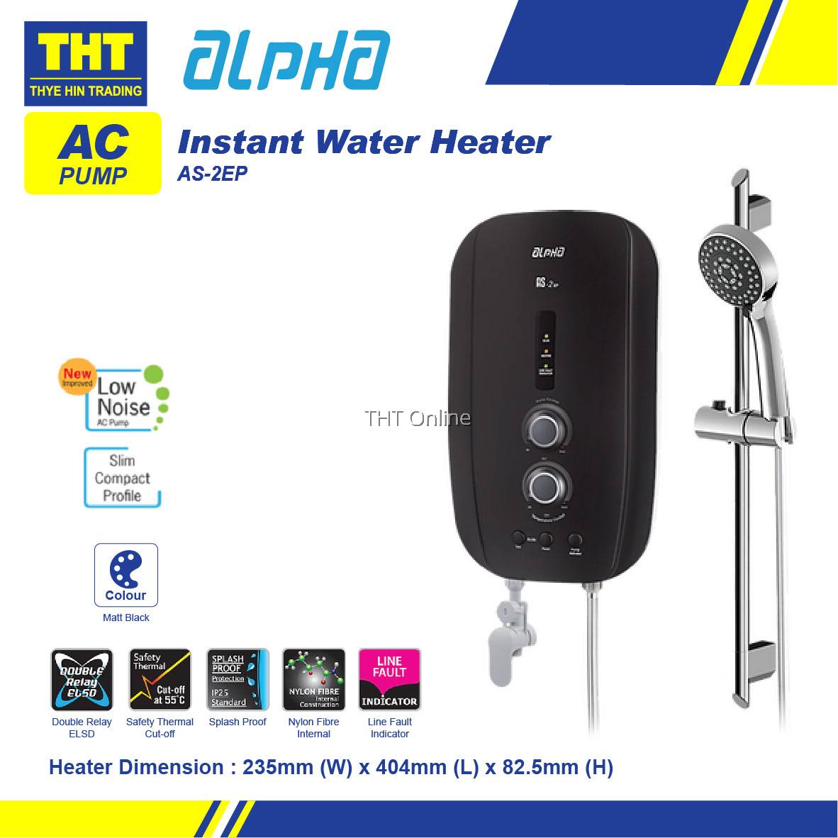 Alpha Water Heater With AC Pump AS2EP