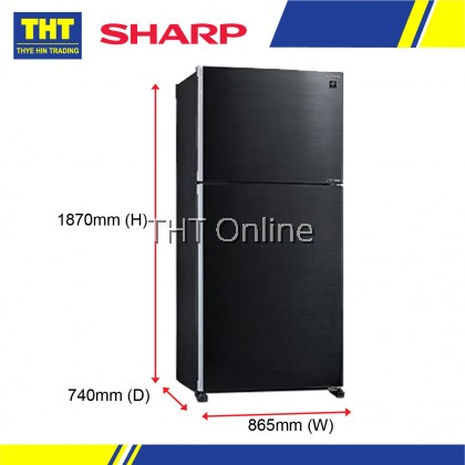 [720L] Sharp Pelican Inverter Refrigerator SJP801MFMK (Matte Black)