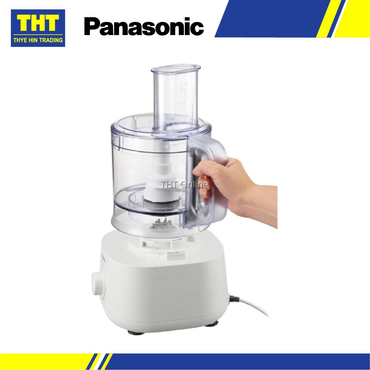 Panasonic 800W Food Processor with 5 Accessories for 18 Functions MKF310WSK