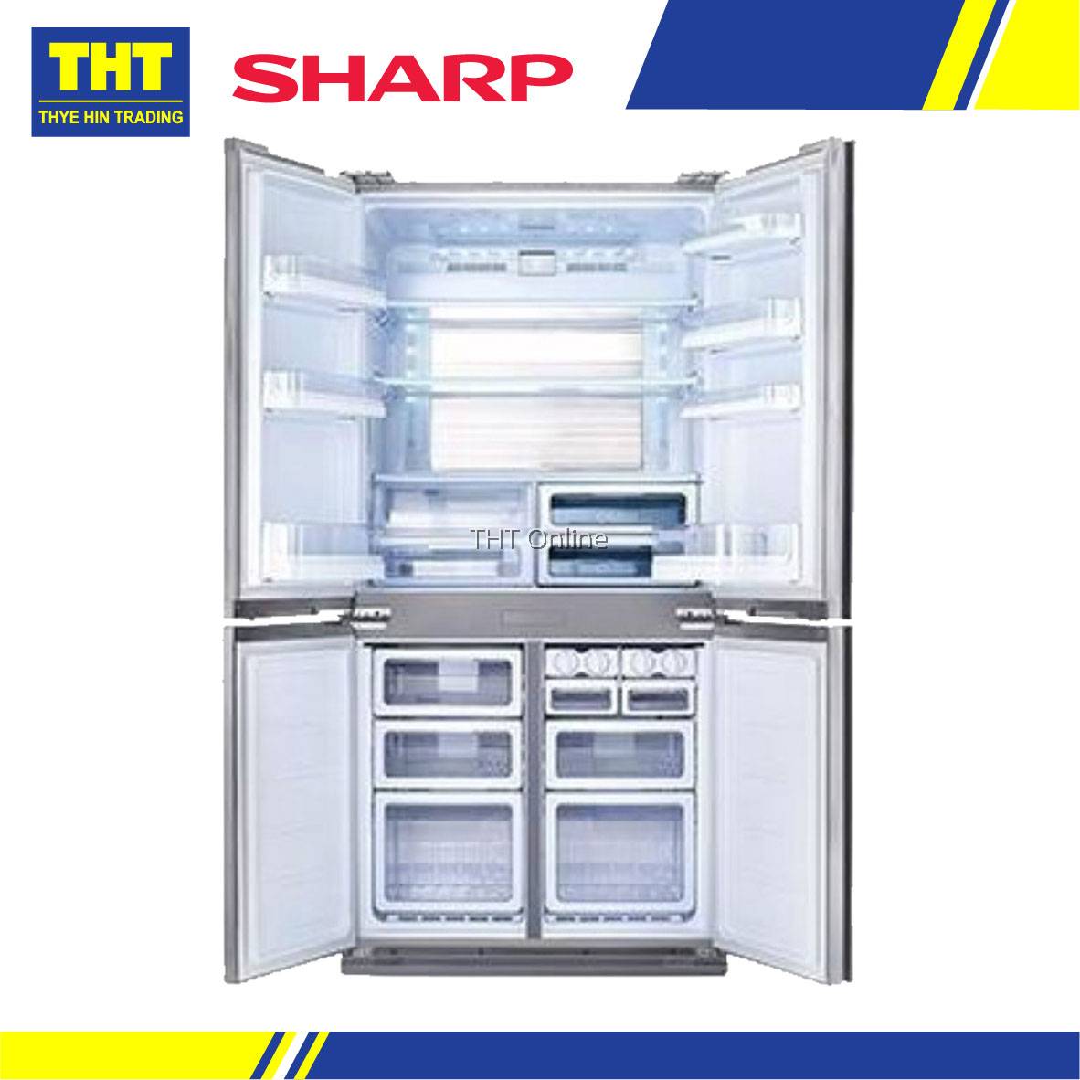 sharp fridge sjf95vmss 750l