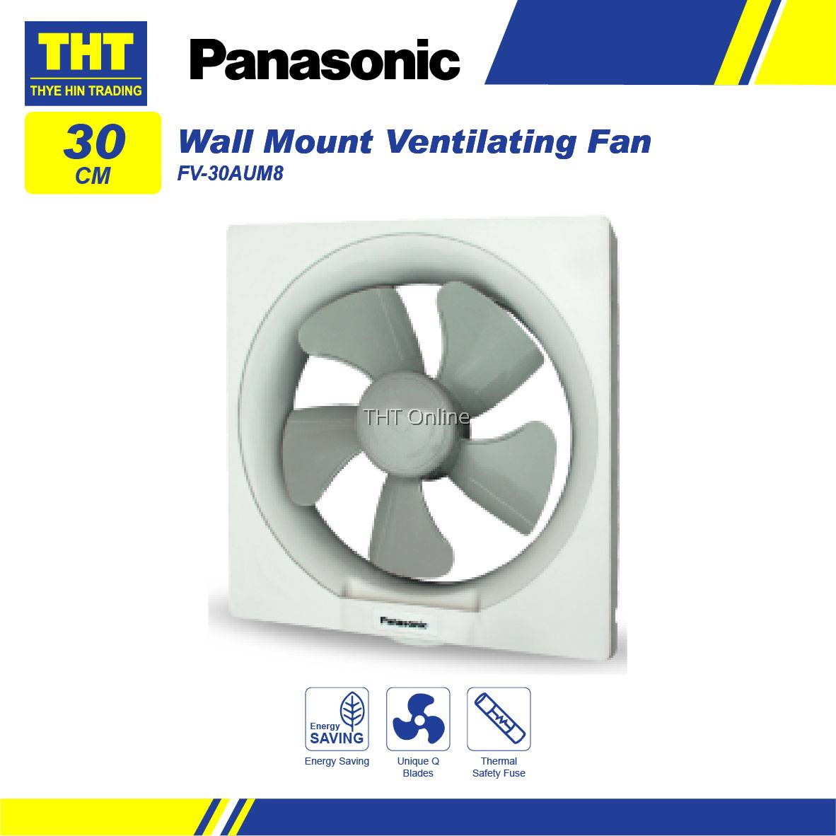 Panasonic 12'' Wall Mount Ventilation Fan FV30AUM8