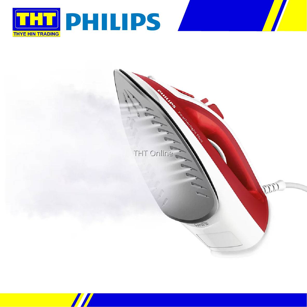 Philips 1400W Steam iron with nonstick soleplate GC1424