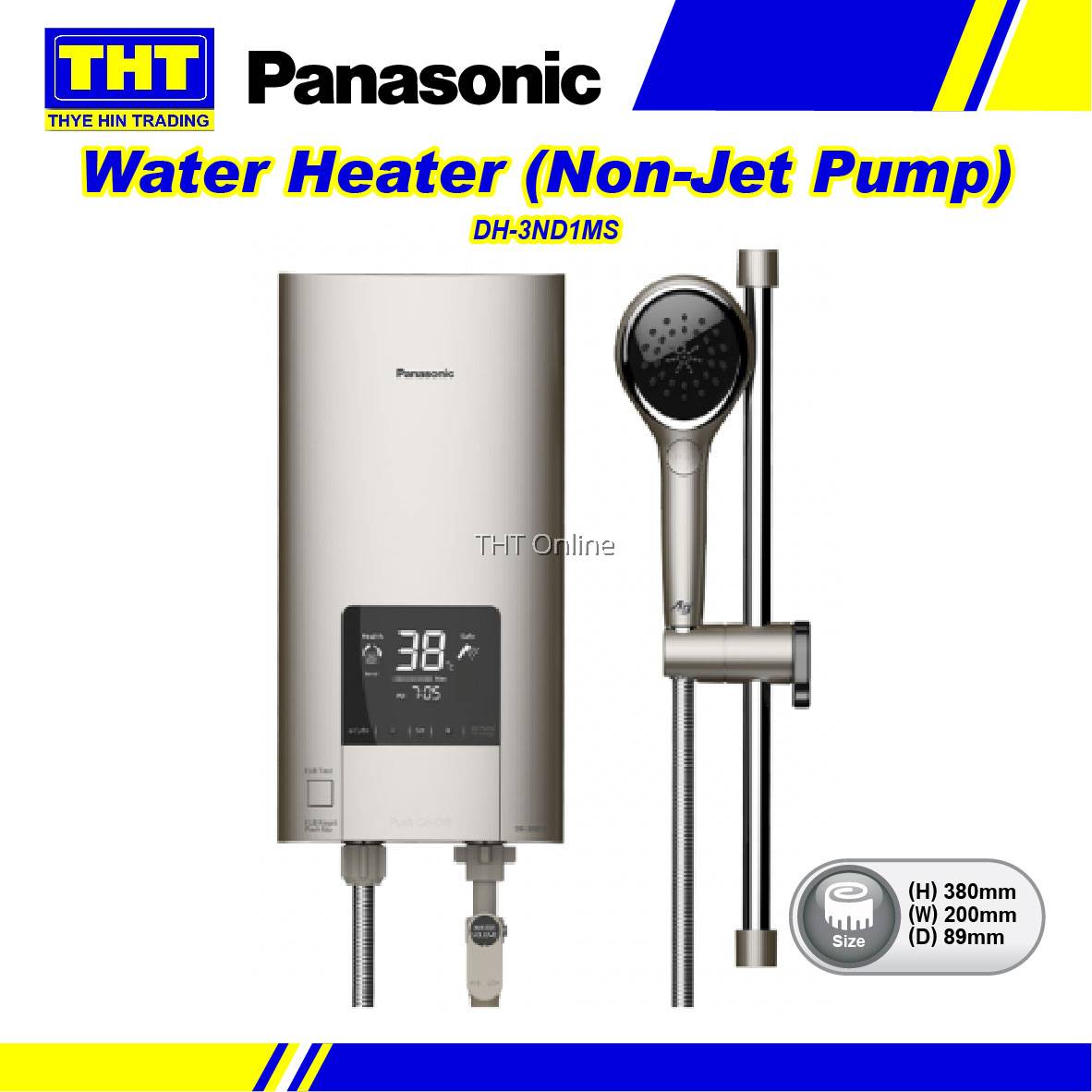 Panasonic Water Heater (Non-Jet Pump) DH-3ND1MS